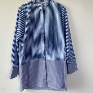 Achro Blue Striped Tunic Long Sleeved Top